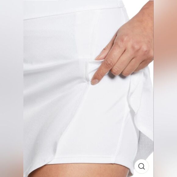 NWT CALLAWAY Women's True Sculpt Perforated Woven Golf Skort White SIZE S - Picture 4 of 5